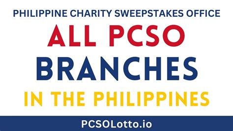 list of pcso branch offices philippines|All PCSO Branches in the Philippines — PCSOLotto.